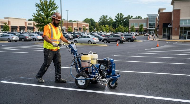 Asphalt Painting in Houston, TX