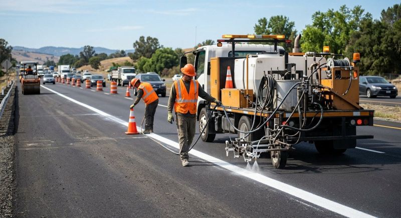 Asphalt Striping in Palm Springs, CA